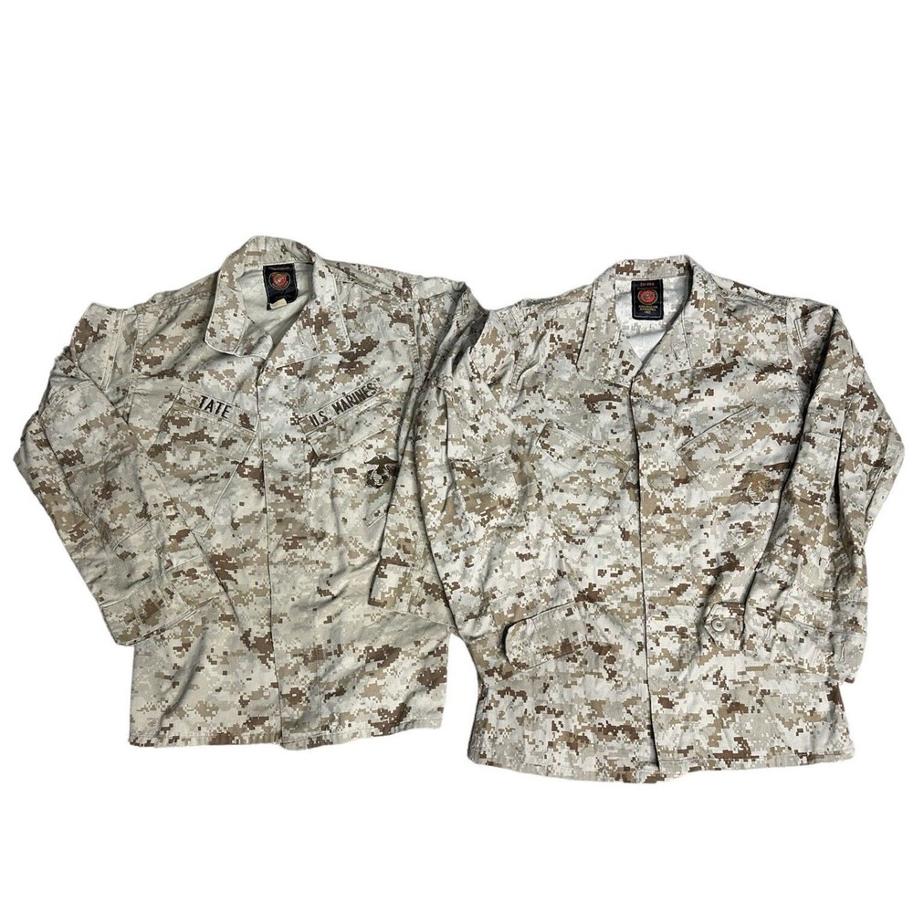 Pair of 2 USMC Desert MARPAT Blouse Shirt Jacket Top Small / Regular Camo MCCUU